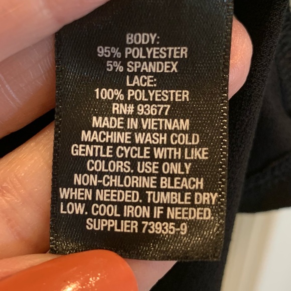 Worthington Black Lace Top‎ Bell Sleeves M - Picture 6 of 9